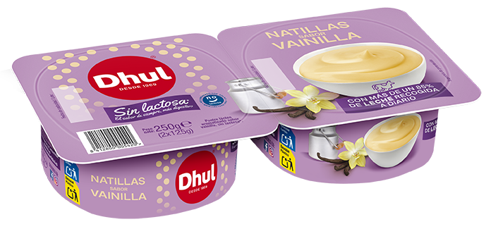 Postre de natillas sin vainilla Dhul sin lactosa