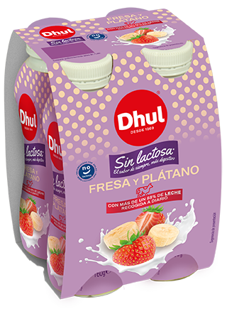 Líquido sabor Fresa-Plátano sin lactosa