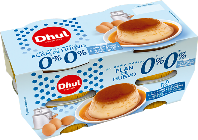 Flan 0% Azúcares Añadidos y 0% Materia Grasa 4 uds